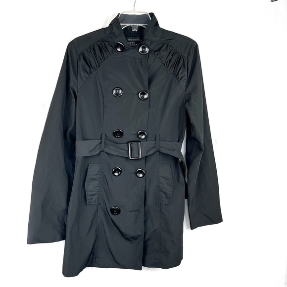 EUC-SEXY Modern Edgy Generation Urban Behavior DoubleBreasted belted Trench Coat - Picture 1 of 14